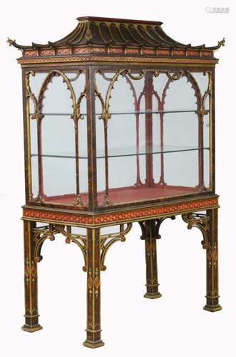 ENGLISH CHINOISERIE DISPLAY CABINET