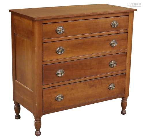 EARLY AMERICAN SOUTHERN CHERRY CHEST, 19TH C.