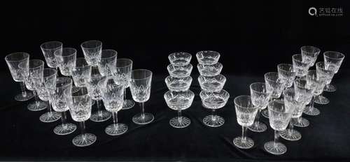 34 PC. LOT OF WATERFORD CRYSTAL STEMWARE