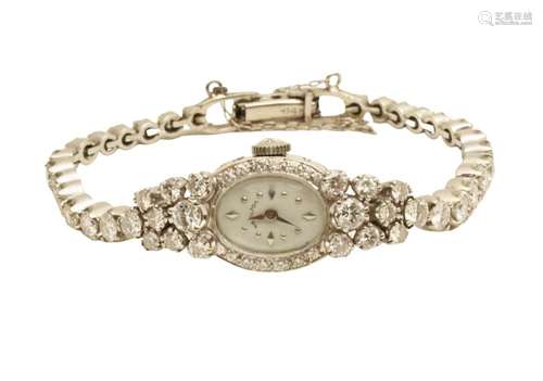 HAMILTON 14K GOLD AND DIAMOND LADIES WATCH