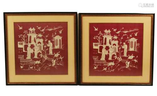 PR FRAMED CHINESE SILK EMBROIDERIS