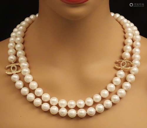 35"-12MM CONTINUOUS PEARL NECKLACE