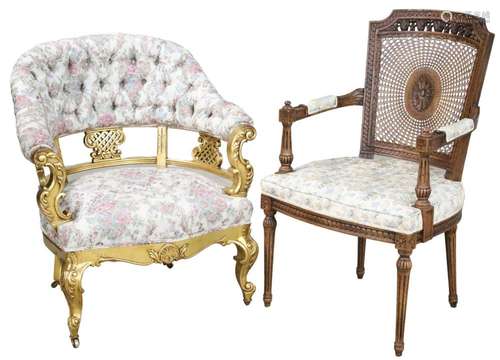 2 DECORATIVE ARMCHAIRS