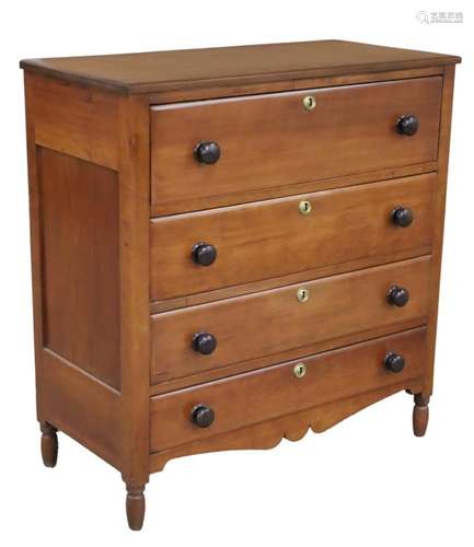 19TH C. AMERICAN CHERRY CHEST OF DRAWERS