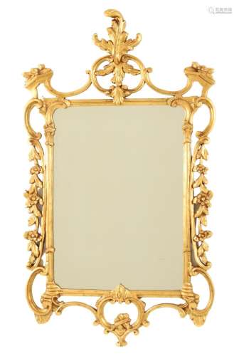 ENGLISH CHIPPENDALE STYLE GILTWOOD MIRROR