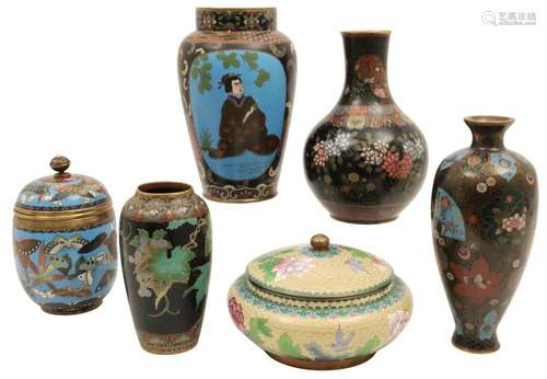 6 PCS OF JAPANESE CLOISONNE ENAMEL