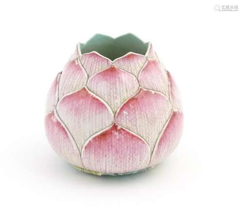 A Chinese famille rose vase of stylised peony flow…