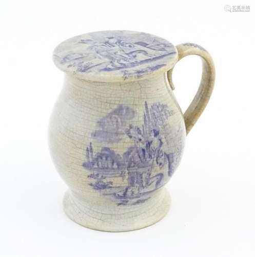 A Victorian stoneware jar with single handle and s…
