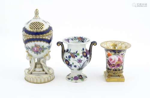 Two Continental porcelain items comprising a Serve…