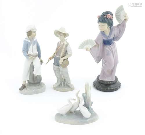 Three Lladro figures comprising Madame Butterfly G…