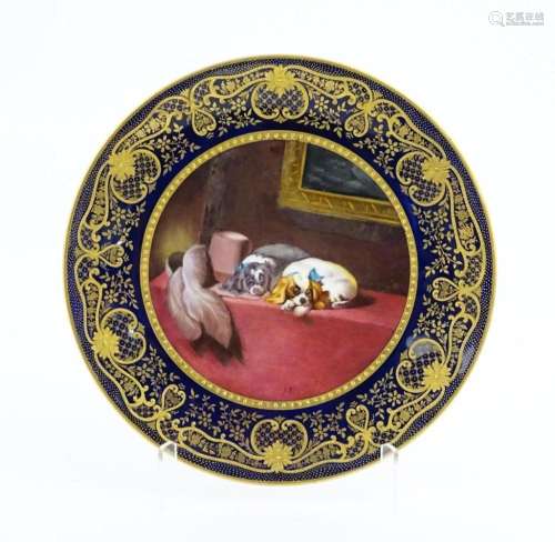 A Paragon plate hand painted by F. Micklewright Th…