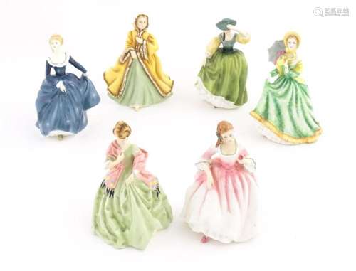 Five Royal Doulton ladies comprising Tender Moment…