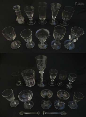 A quantity of Georgian and later glassware to incl…