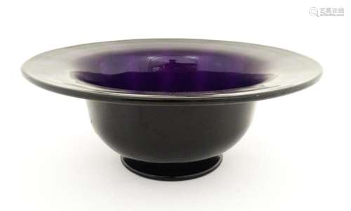 A Victorian amethyst glass centrepiece bowl. Appro…