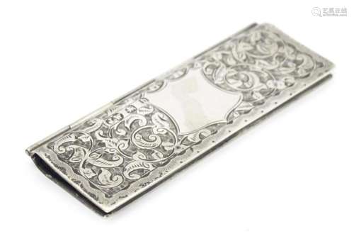 A Victorian silver cigarette paper holder / dispen…