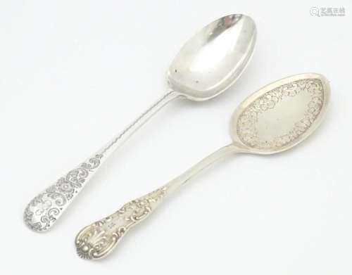 A silver preserve spoon hallmarked Sheffield 1909 …