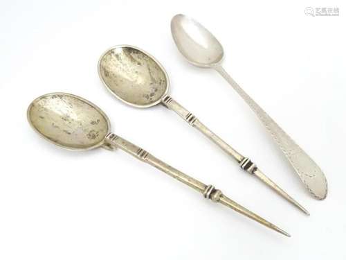 An 18thC Irish silver bright cut spoon, hallmarked…