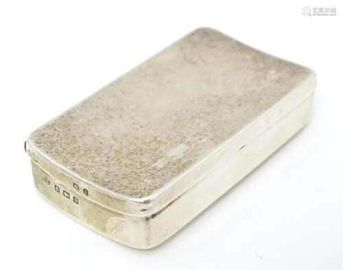 A Geo V silver large vinaigrette / snuff box, the …