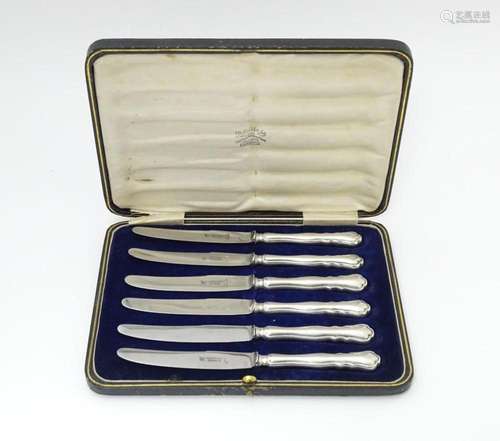 Scandinavian silver : A set of six Danish silver h…