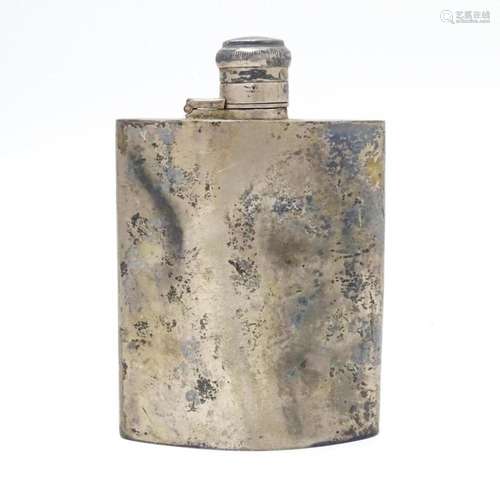 A silver hip flask hallmarked Birmingham 1944, mak…