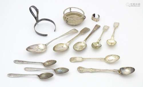 Assorted silver, white metal and silver plate item…