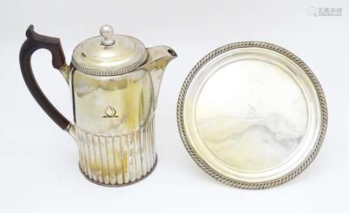 Silver plate : A 19thC Old Sheffield Plate coffee …