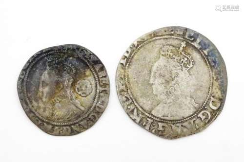Coins: Two Elizabeth I hammered silver coins (2) …