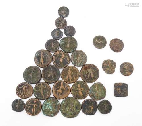 Coins: A quantity of old coins to include examples…
