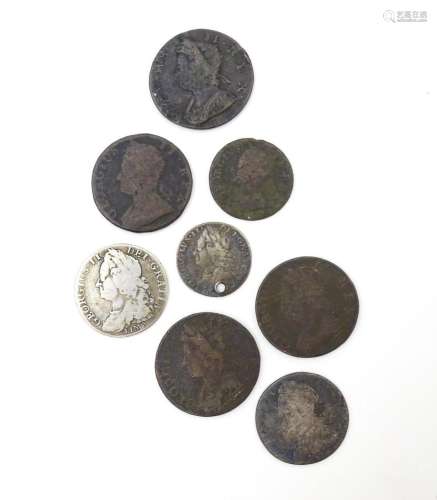 Coins: A quantity of assorted George II coins to i…