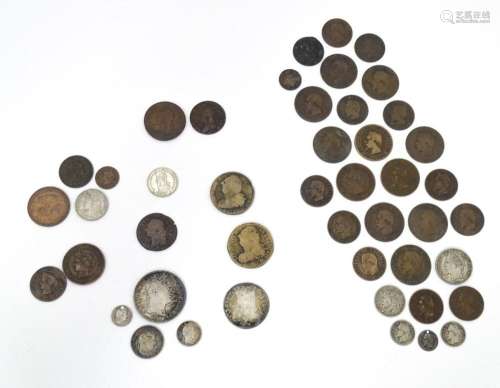 Coins: A quantity of assorted 18thC and later Fren…