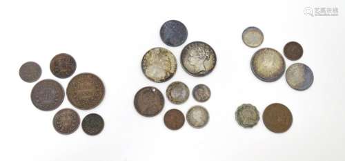 Coins: A quantity of assorted Victorian Indian coi…