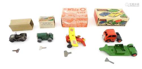 Toys: Four 20thC tinplate scale model vehicles com…