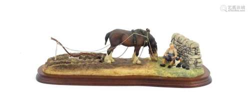 A Border Fine Arts limited edition model Ploughman…