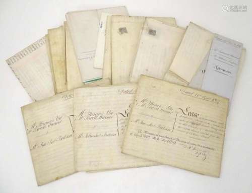 A quantity of late 19thC / early 20thC handwritten…