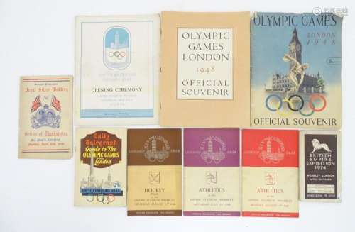 A quantity of ephemera relating to the London 1948…