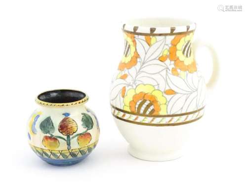 A Royal Doulton Brangwyn ware squat vase / pot wit…