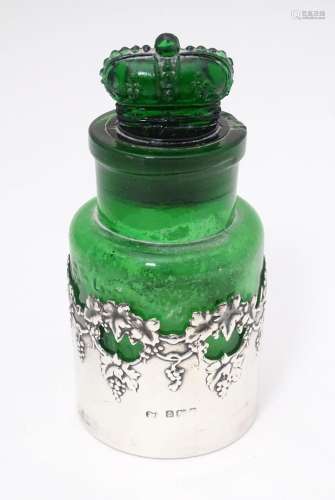 The Crown Perfumery Company London : A green glass…