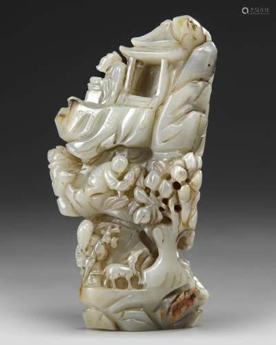 A CHINESE JADE BOULDER, 17TH-18TH CENTURY