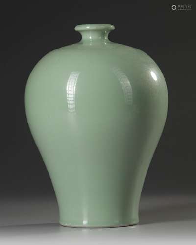 A CHINESE CELADON MEIPING VASE