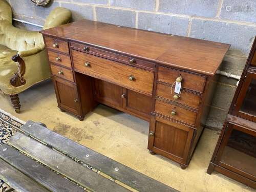 An Edwardian George III style mahogany enclosed washstand, w...
