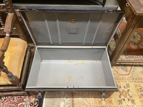 A UANDI vintage airtight steel uniform case, width 85cm, dep...