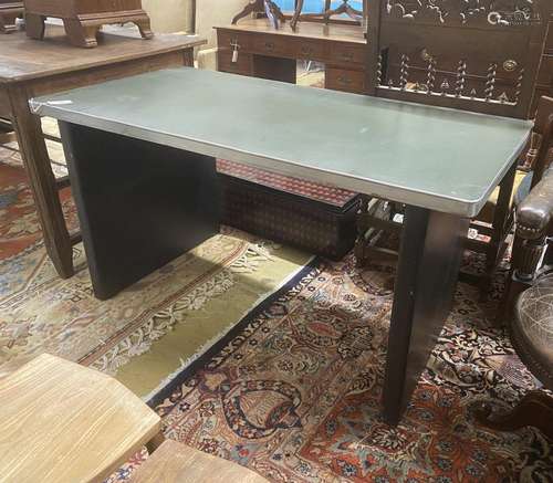 An industrial style metal desk, width 150cm, depth 75cm, hei...