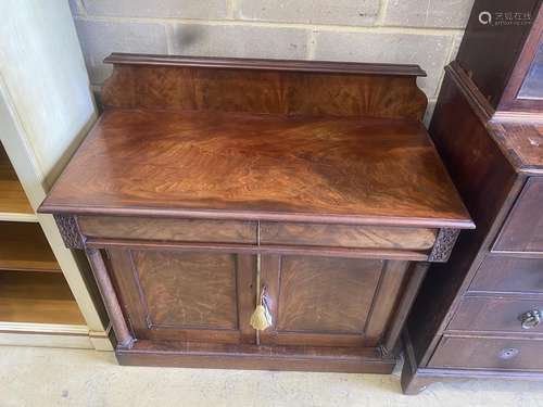 A Victorian mahogany chiffonier, width 107cm, depth 54cm, he...