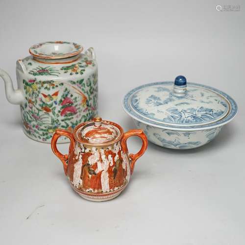 Assorted Chinese and Japanese ceramics including a Kutani ja...