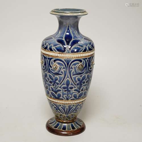 A Doulton Lambeth stoneware vase, by Emily E Stomer, dated 1...