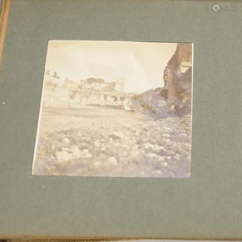 A 19th century watercolour album together with various scrap...