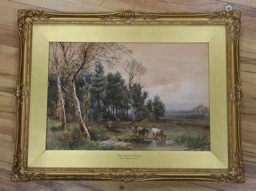 Henry Charles Fox (1855-1929), heightened watercolour, Near ...