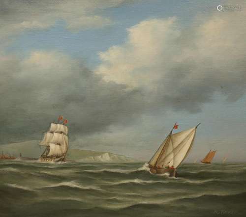 Robert Tucker of Sussex, a pair of oils on board, Shipping o...