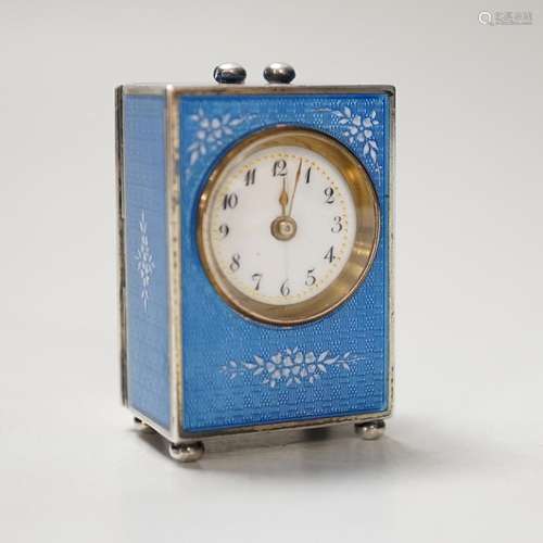 A 20th century Continental 935 standard blue enamelled white...