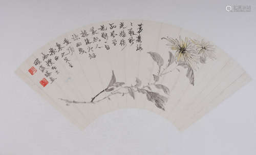 罗复堪(1872-1955) 金菊图  设色纸本 镜心